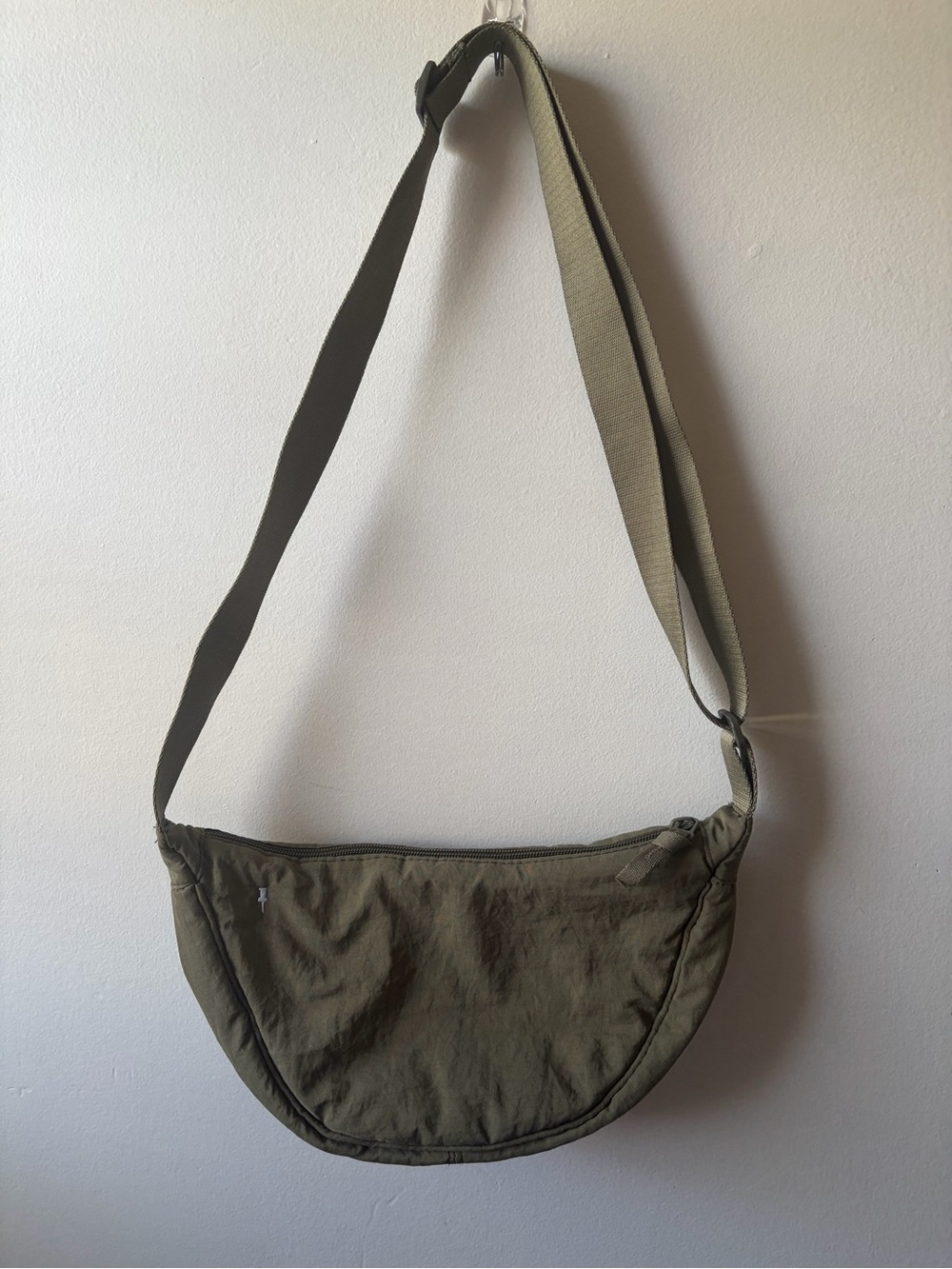 Olive Green Crossbody Bag - Casual Shoulder Sling